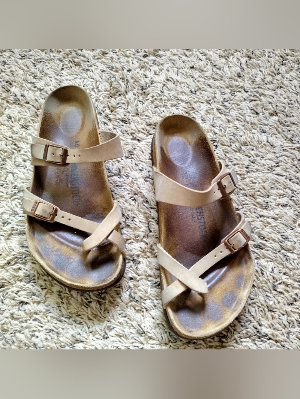Birkenstock Mayari Oiled Leather Strappy Sandals Sz 40/9,5